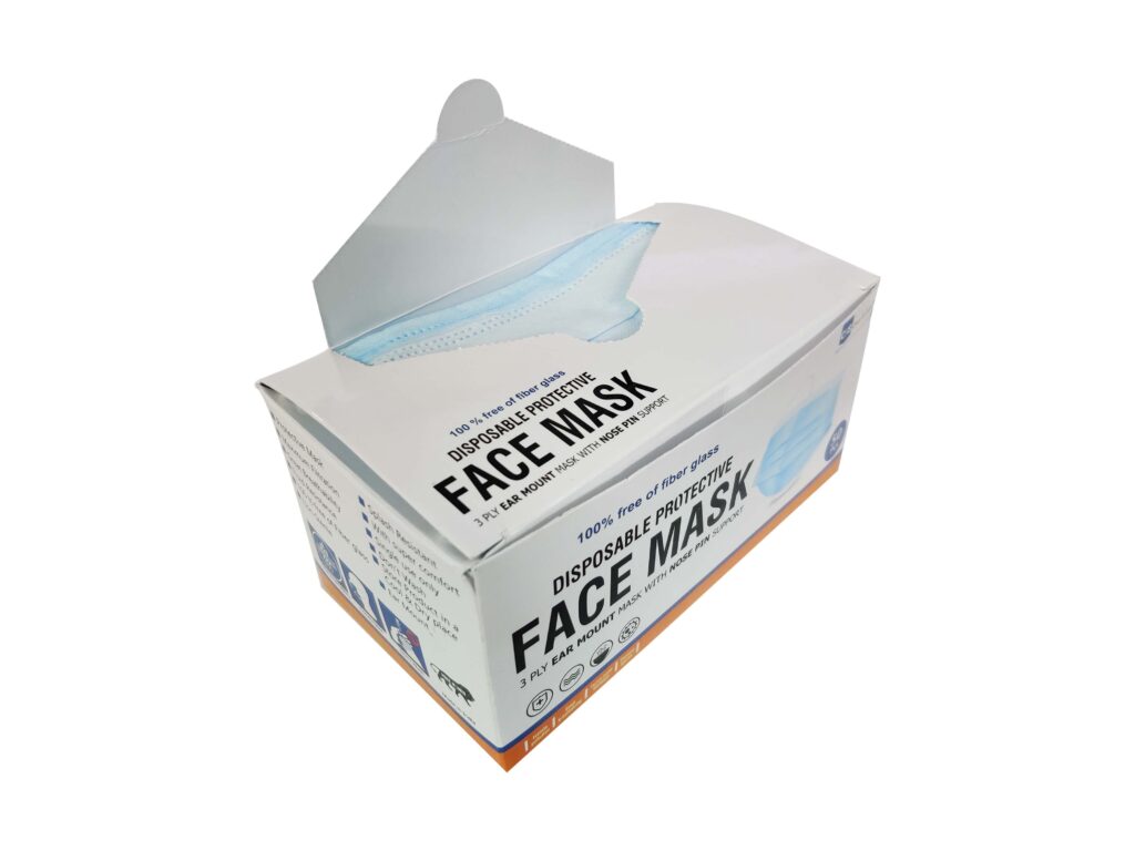 3 ply face mask with box