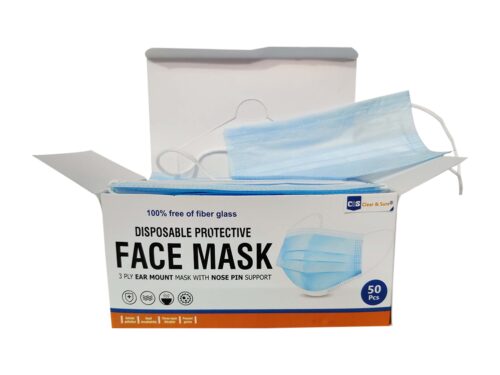 3 ply face mask pack of 50